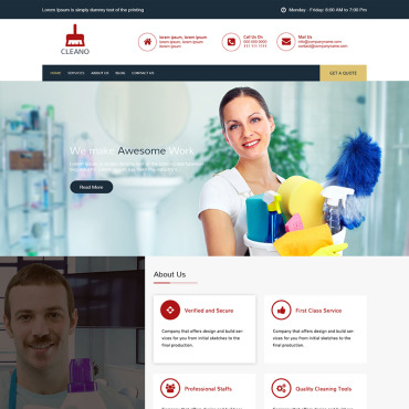 Cleaning Service PSD Templates 78855