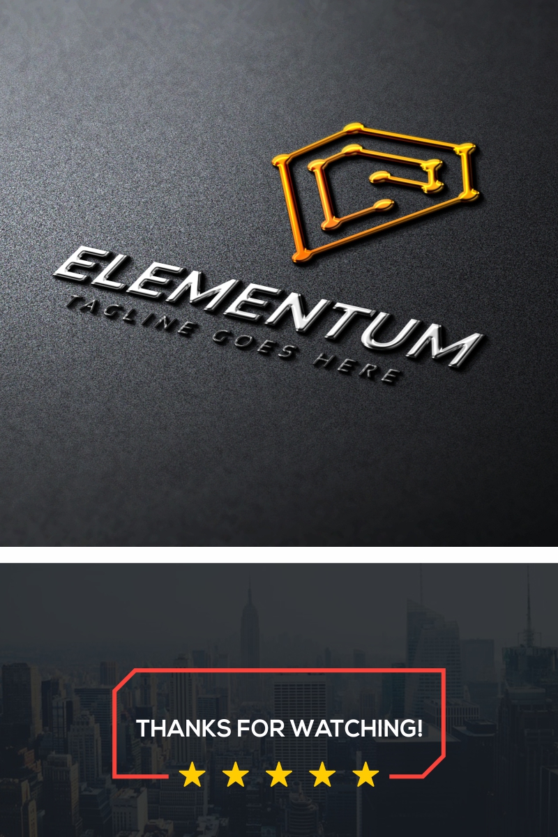 Elementum E Letter Logo Template