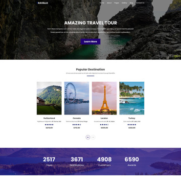 Holiday Hotels PSD Templates 78865