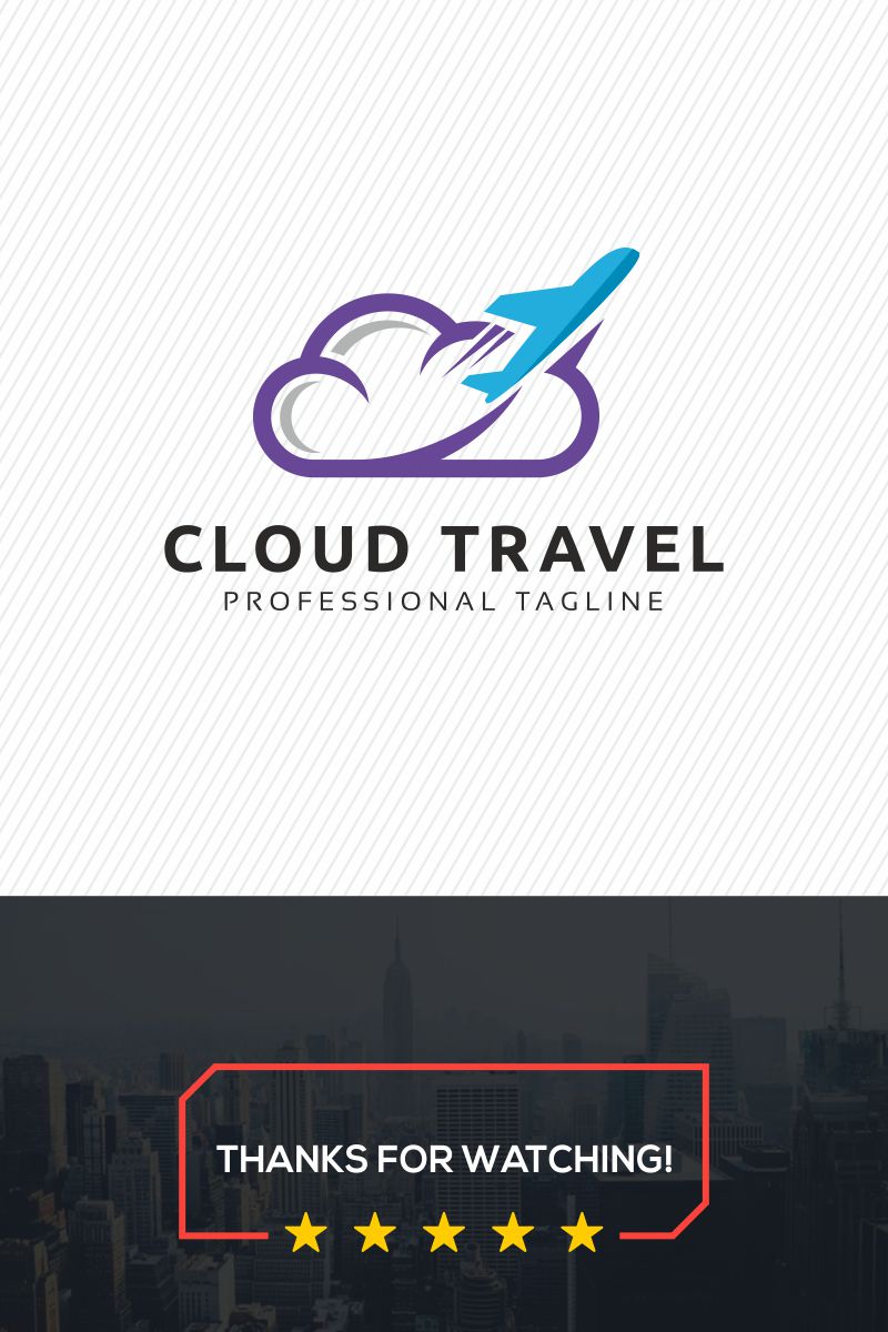 Cloud Travel Logo Template