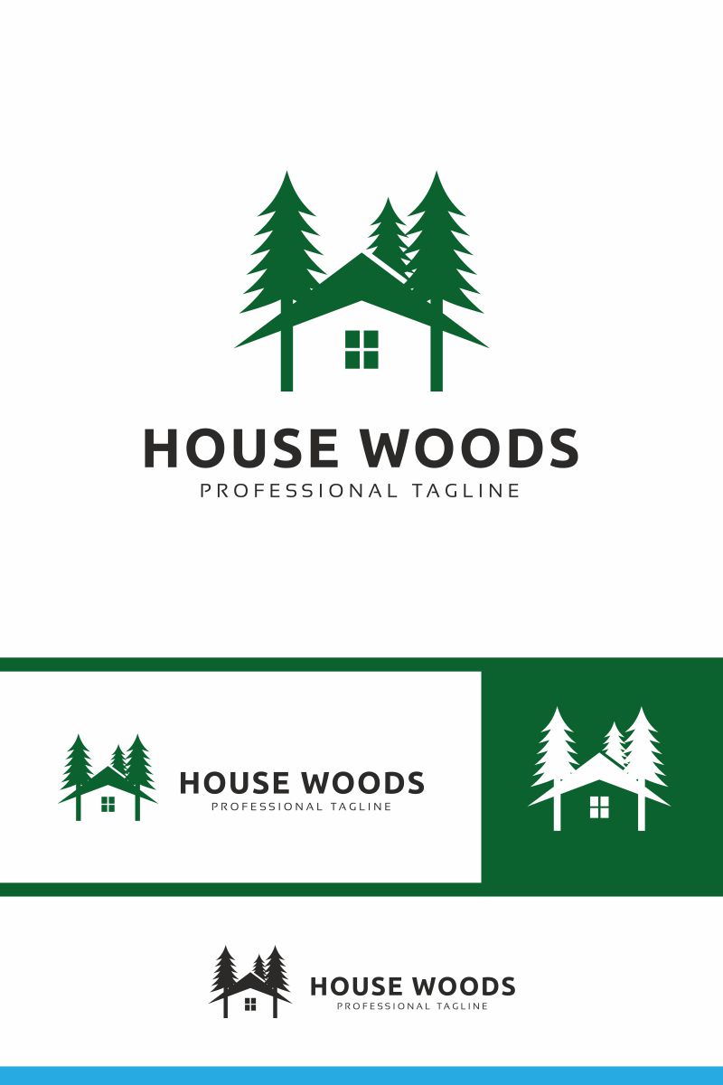 House Woods Logo Template