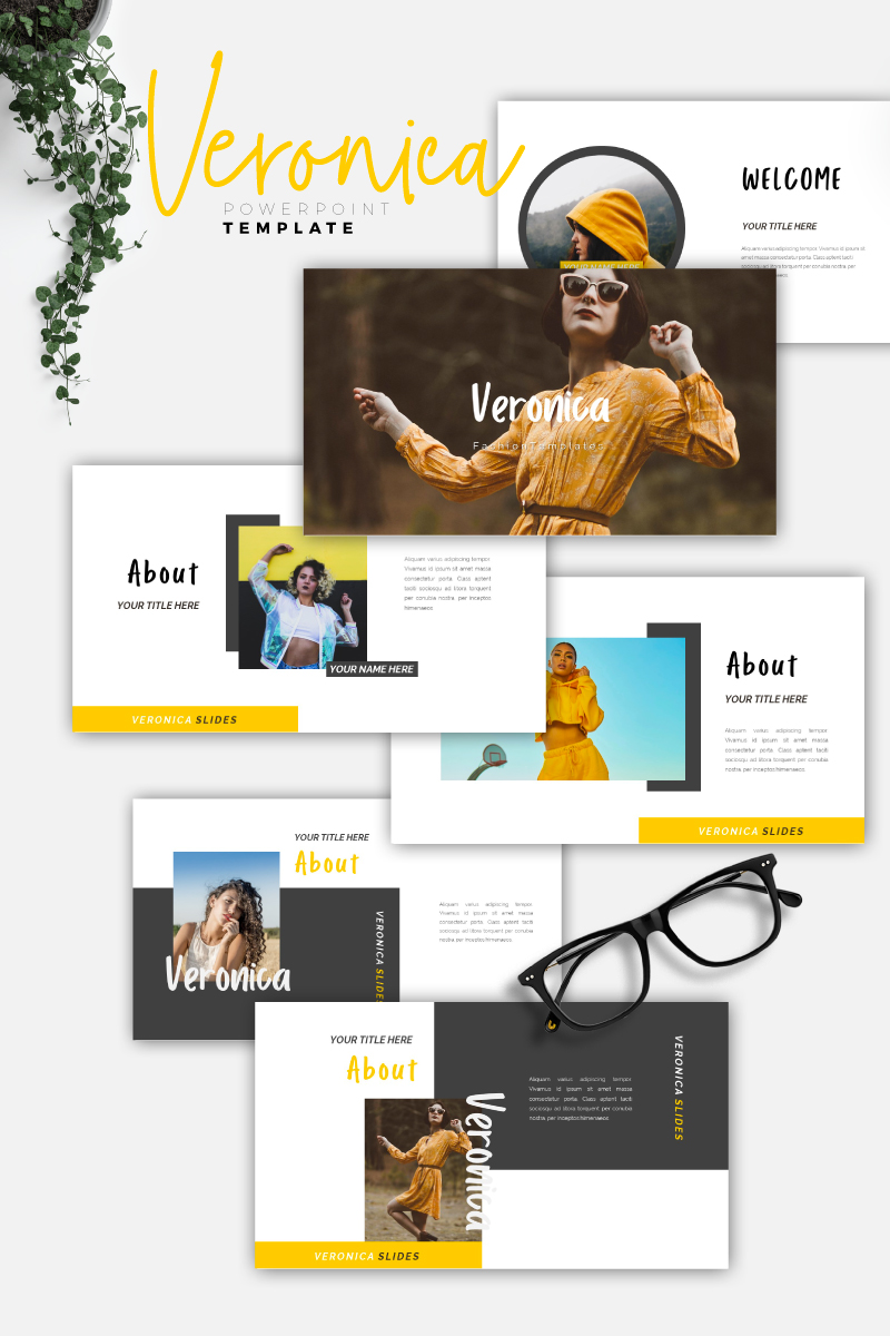 Veronika - Fashion PowerPoint template