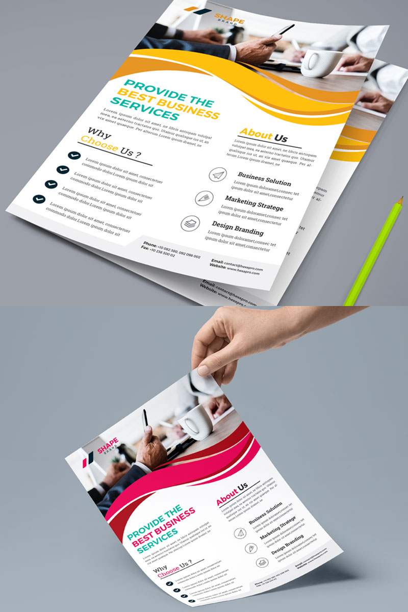 Shape Band Flyer - Corporate Identity Template