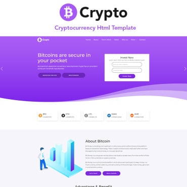 Bitcoin Business Landing Page Templates 78977