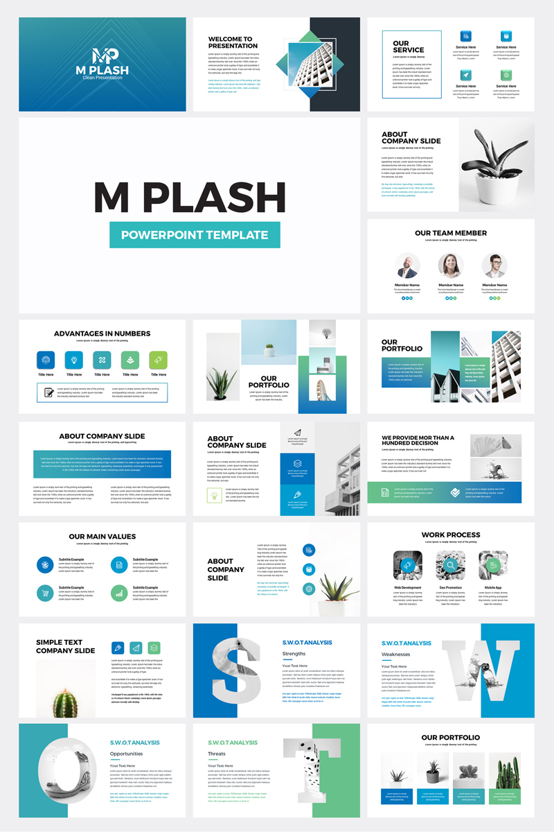 M Plash - Business PowerPoint template