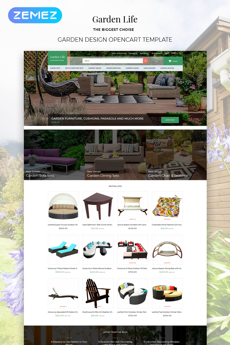 Garden Life - Garden Design eCommerce Modern OpenCart Template