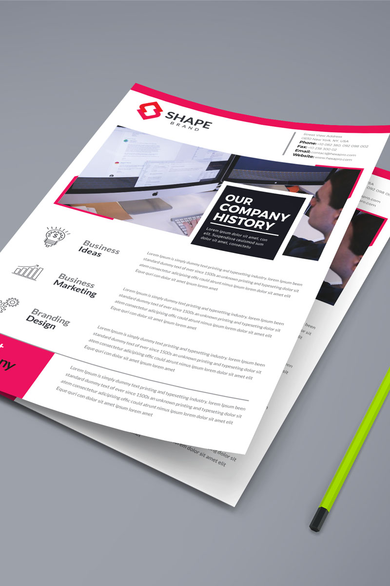Shape Clean Flyer - Corporate Identity Template
