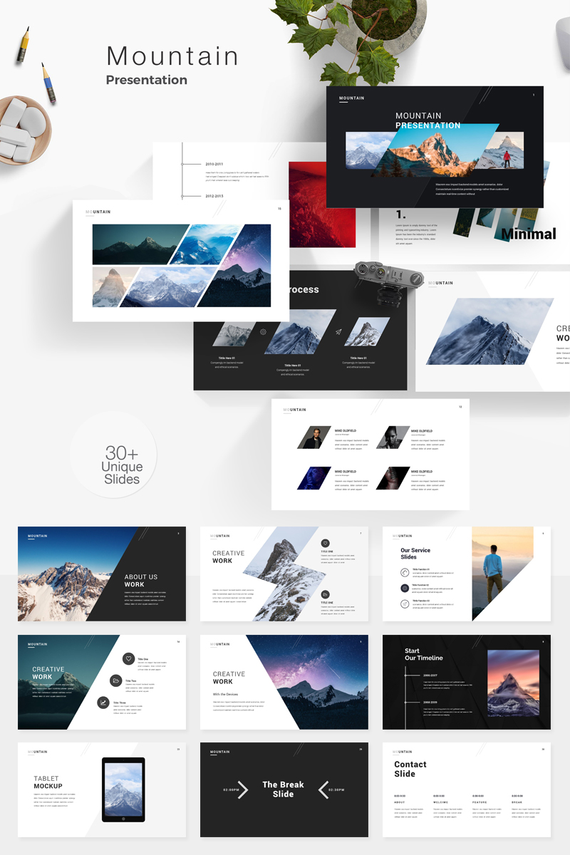 Mountain Presentation PowerPoint template