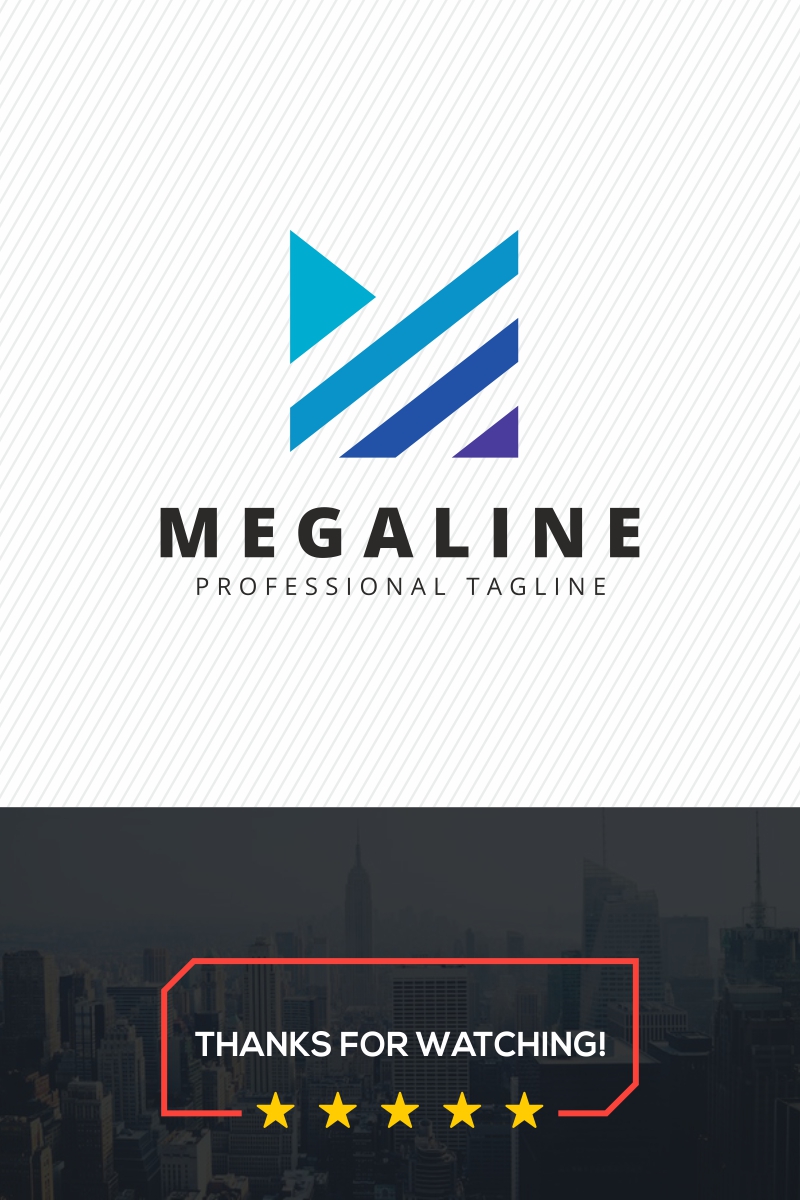 Megaline M Letter Logo Template