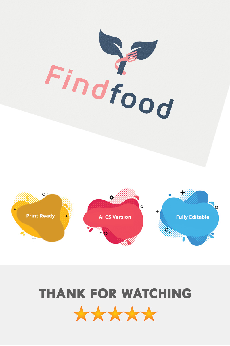 Findfood Logo PSD Template