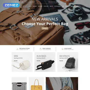 Bags Ecommerce OpenCart Templates 79099