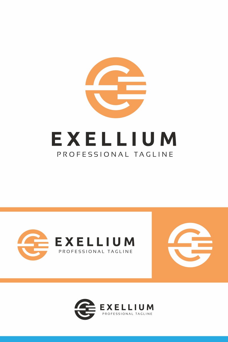 Exellium E Letter Logo Template