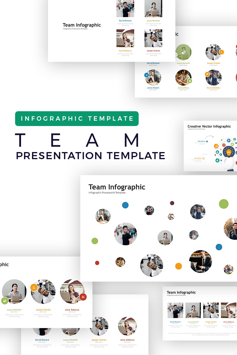 Teams Placeholder Presentation - Infographic PowerPoint template