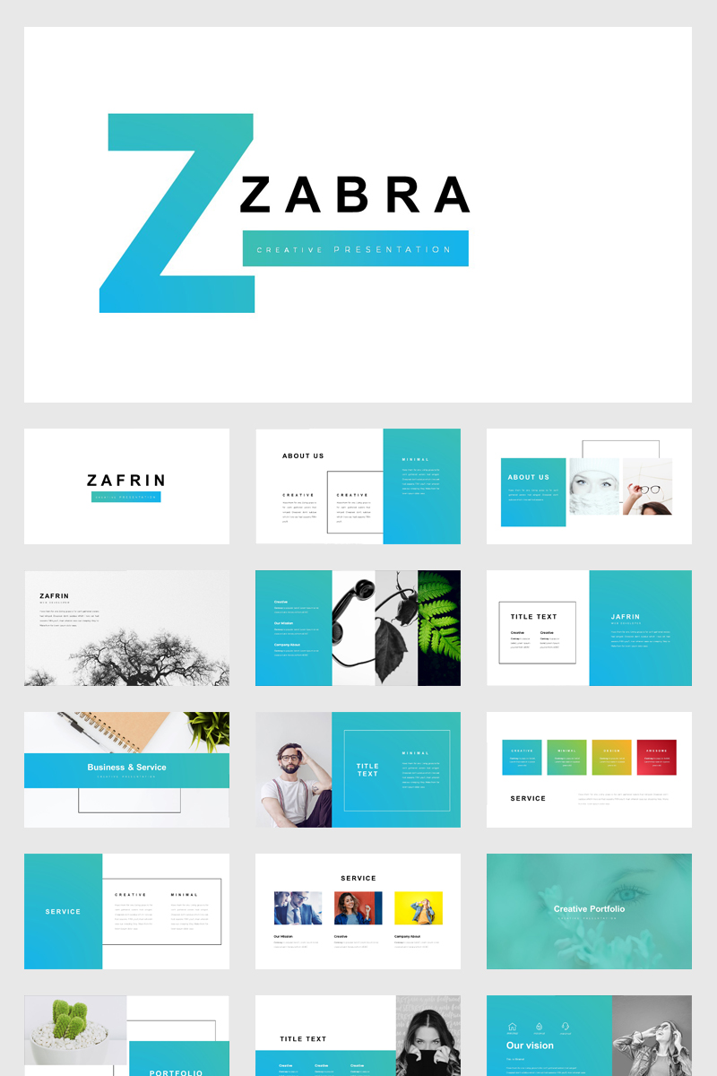 Z  Zafra - Minimal Presentation PowerPoint template