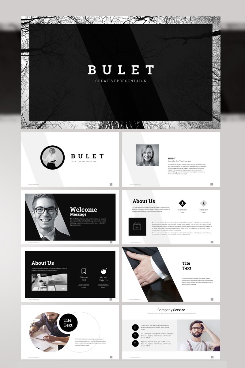 Bulet Business Presentation PowerPoint template