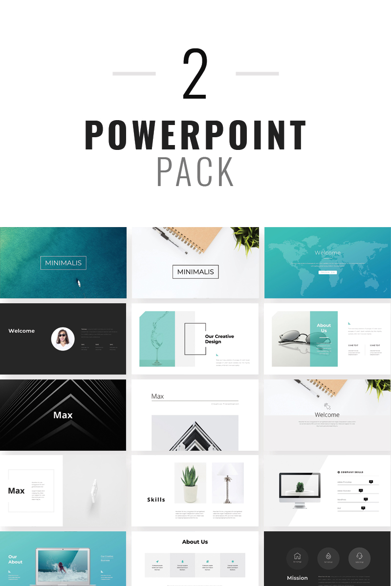 Minimalis Presentation Pack PowerPoint template