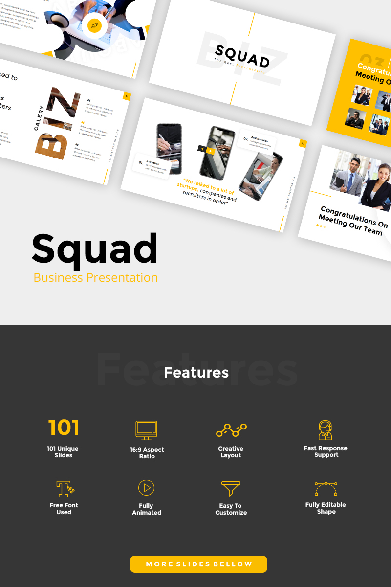 Squad Biz PowerPoint template