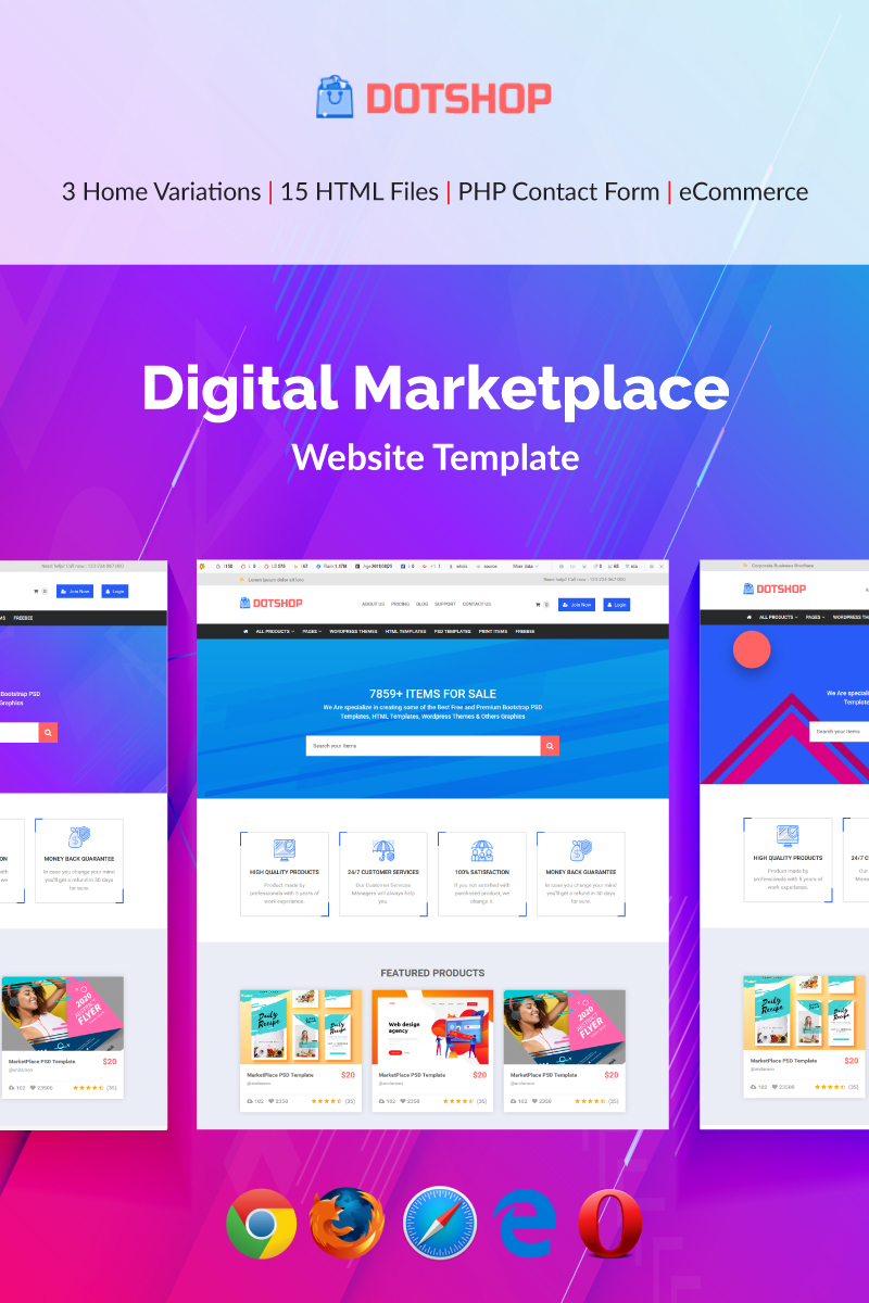 DotShop - Digital Marketplace Website Template