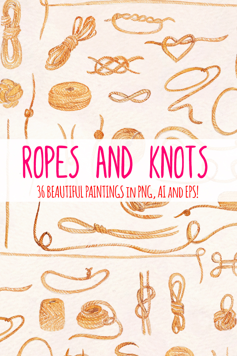 36 Ropes and Knots and Lasso - Illustration