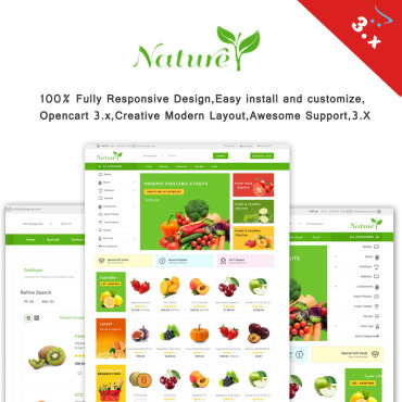 Food Nature OpenCart Templates 79407
