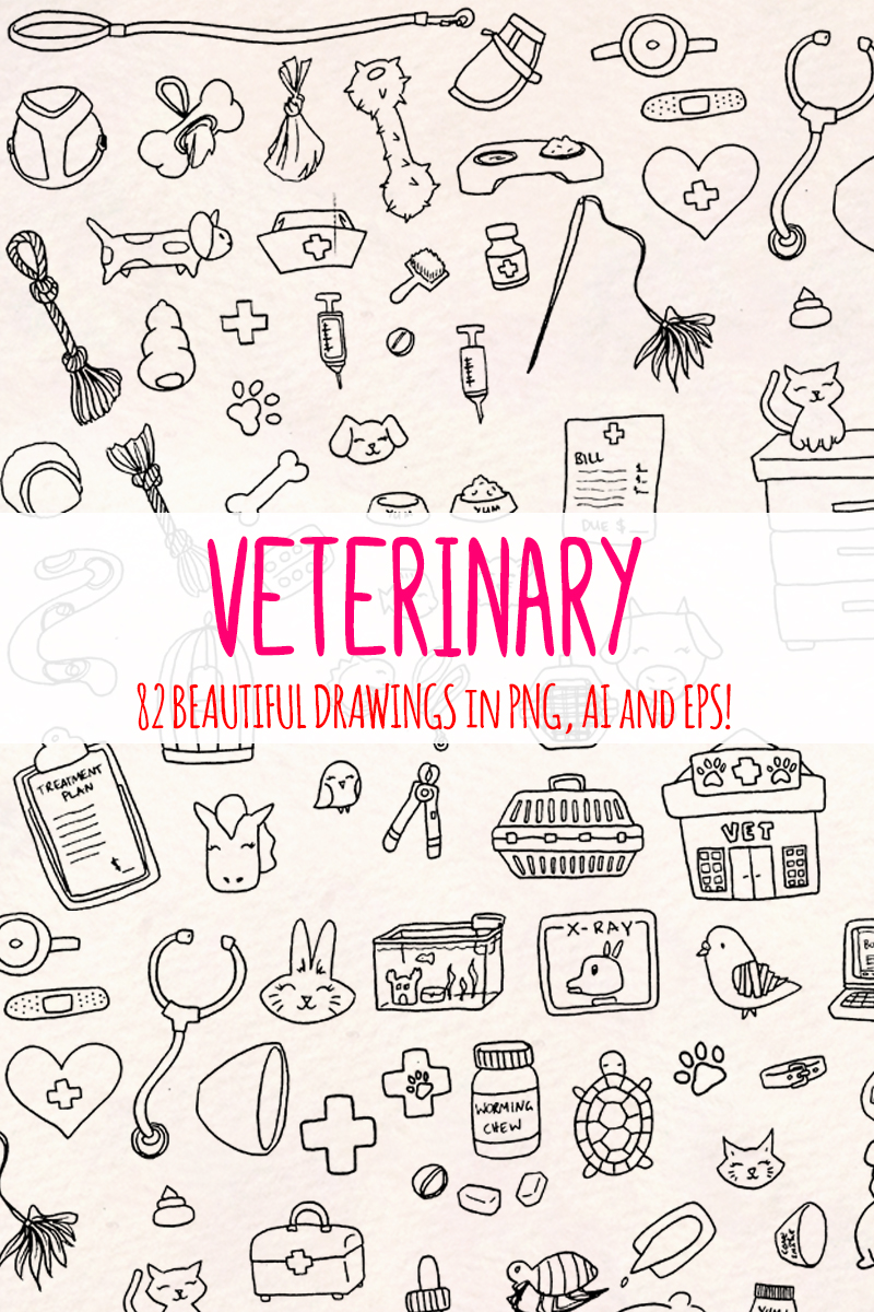 82 Veterinary and Animal Farms - Illustration