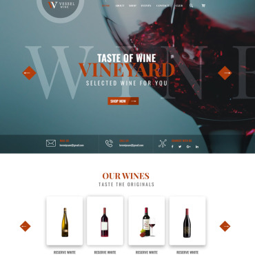Shop Winery PSD Templates 79413
