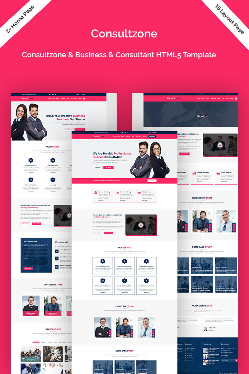 Consultzone - Consultancy & Business Landing Page Template