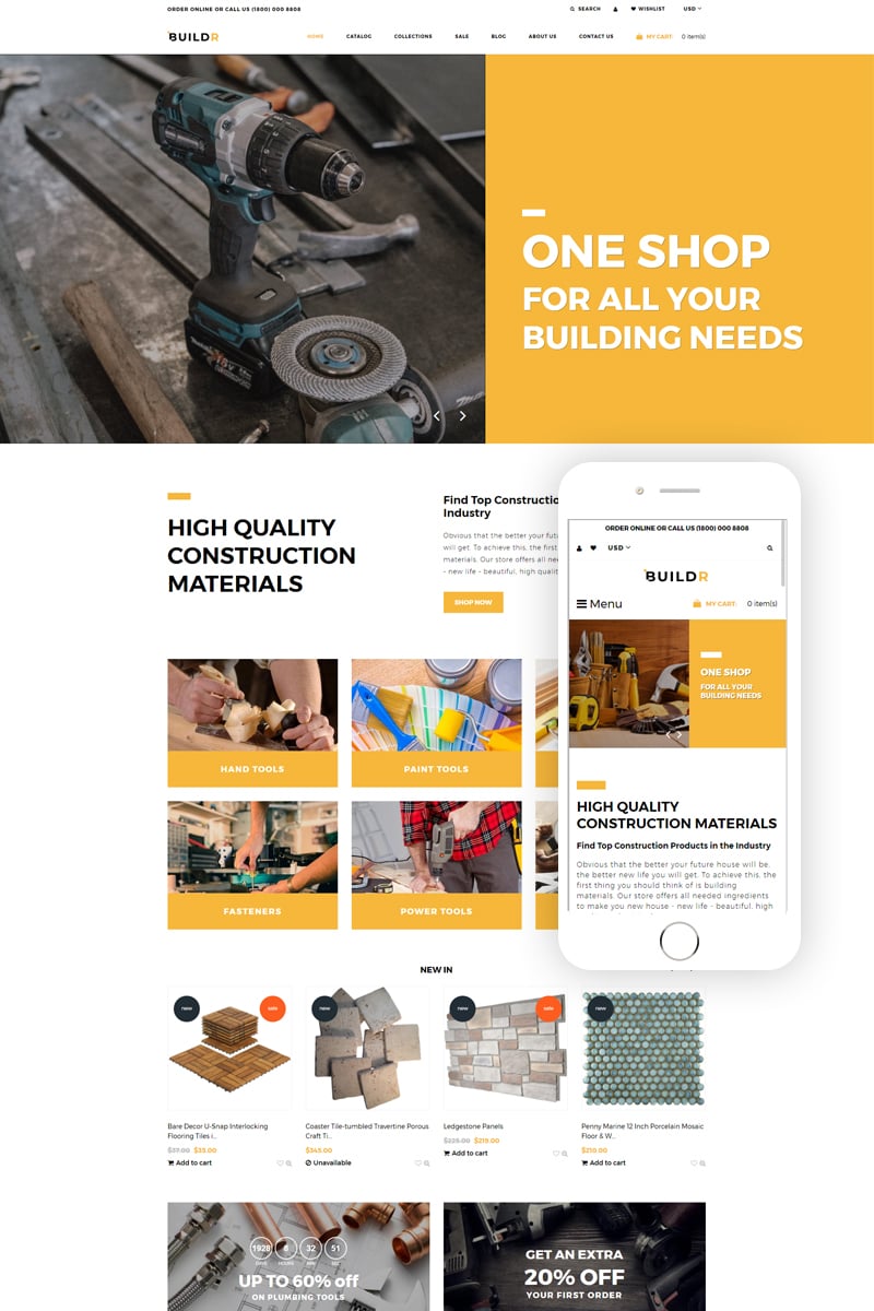 BUILDR - Construction Company eCommerce Creative Shopify Theme