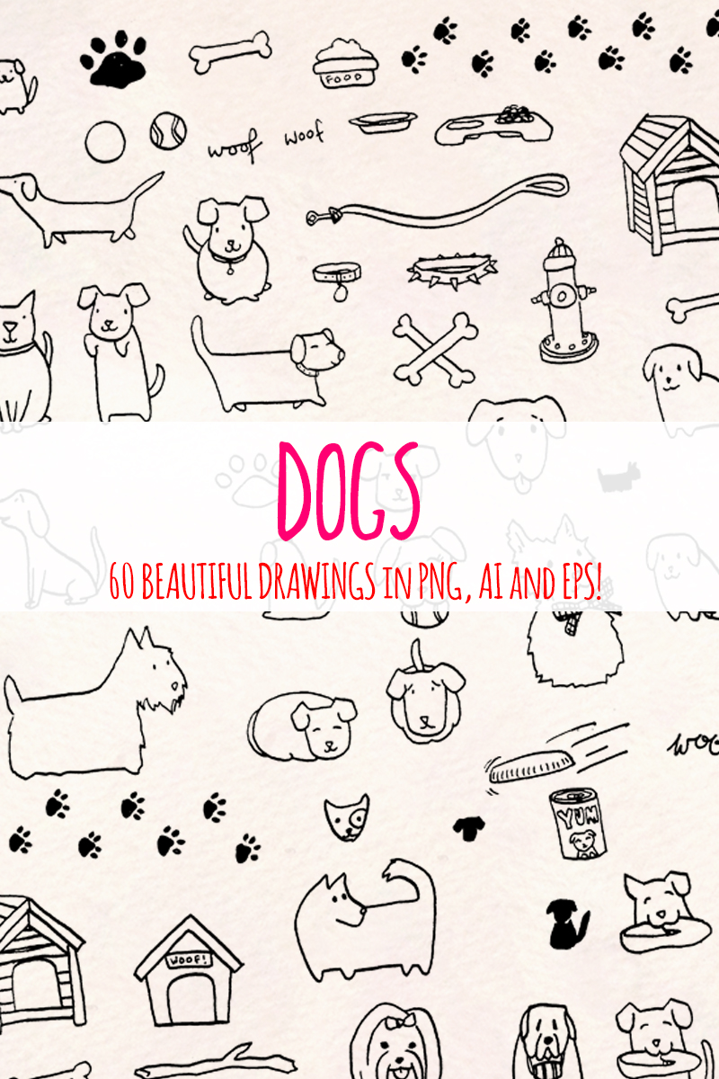 61 Puppy Dog Vector Graphic Kit - Illustration