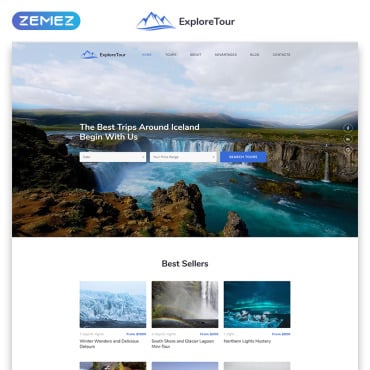Travel Book Landing Page Templates 79548