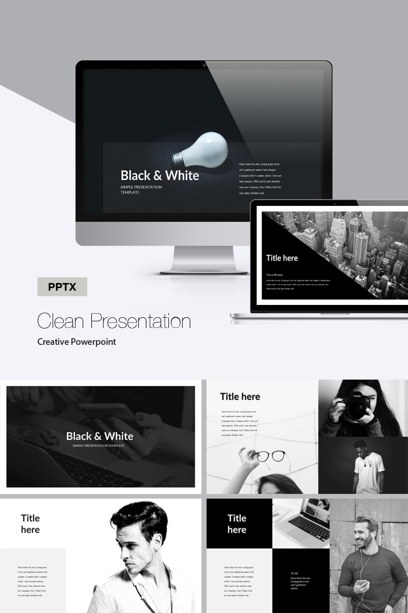 Black & White PowerPoint template