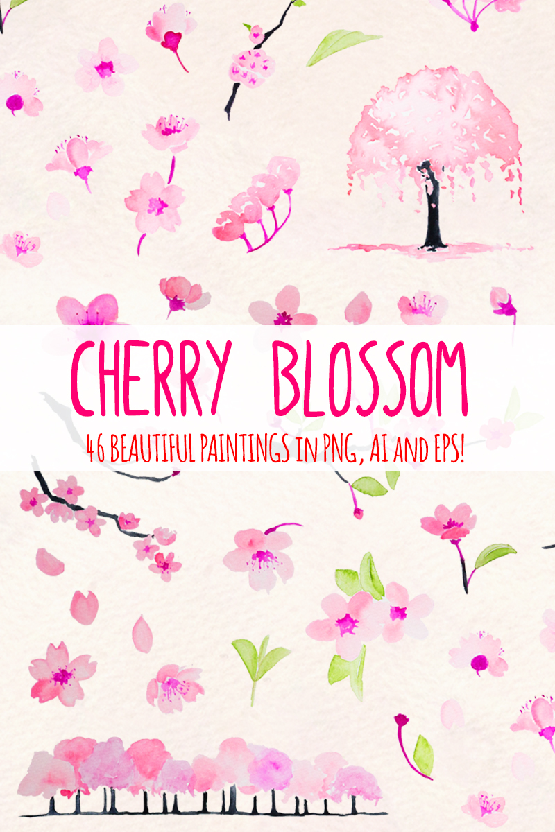 46 Cherry Blossom Sakura - Illustration