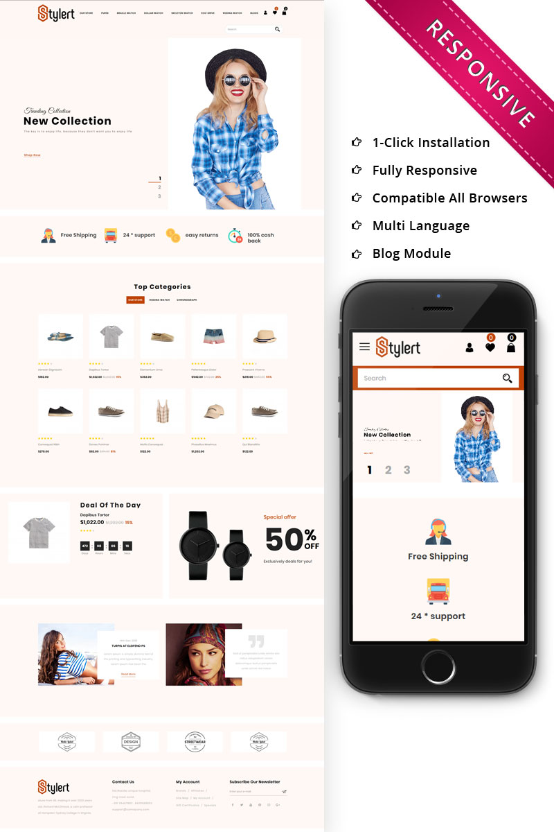 Stylert - The Fashion Store OpenCart Template