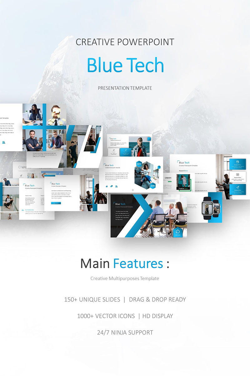 Blue Tech PowerPoint template
