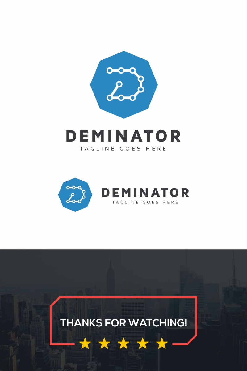 Deminator D Letter Logo Template