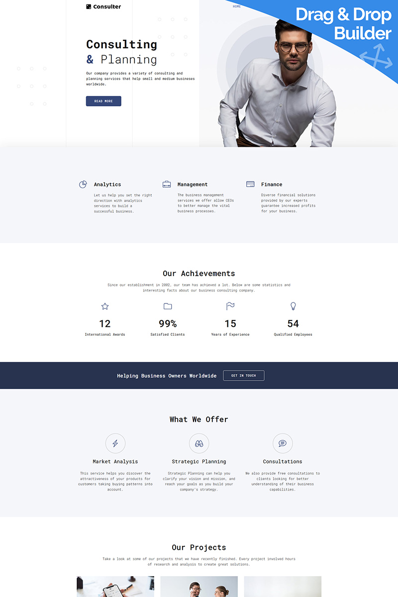 Consulting Company Moto CMS 3 Template