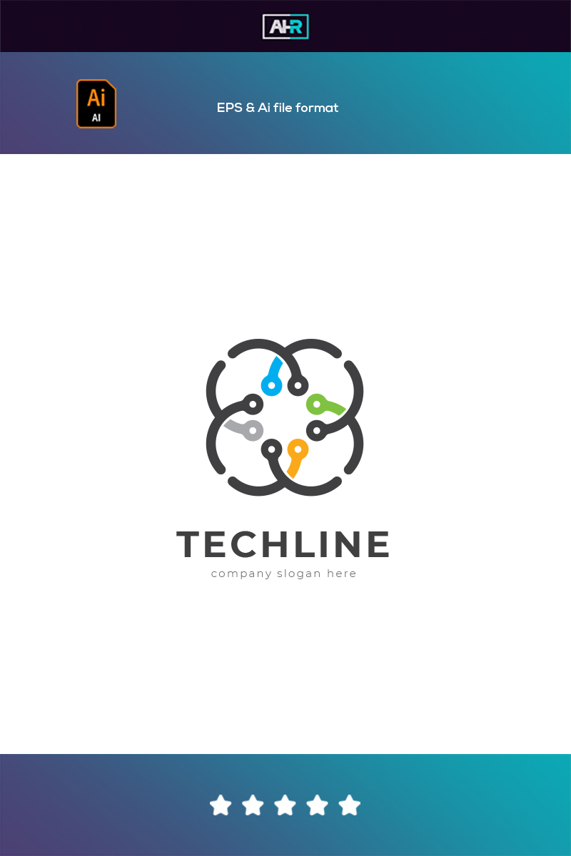 ECHLINE Technology Logo Template