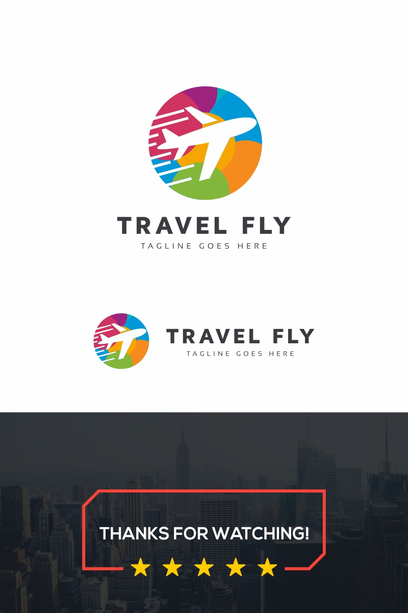 Travel Fly Logo Template