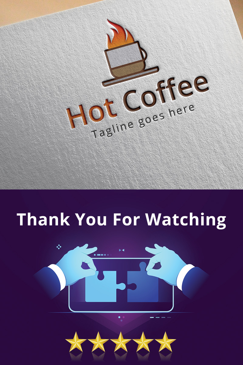 Hot Coffee Logo Template