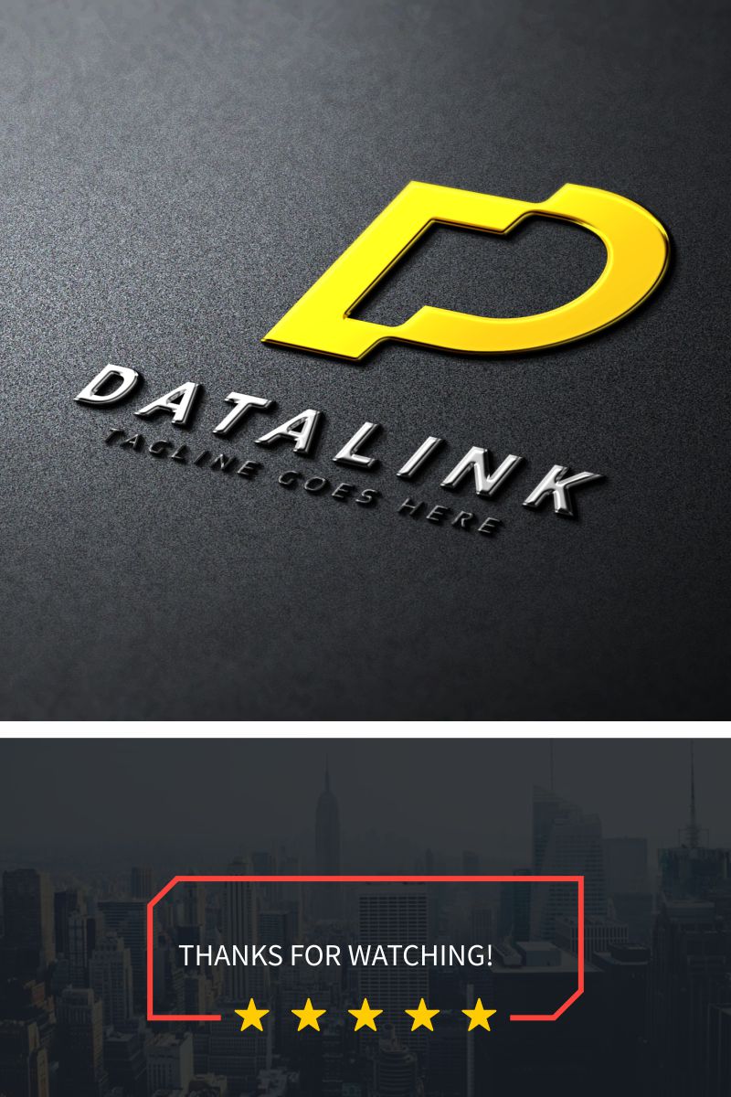 Datalink D Letter Logo Template