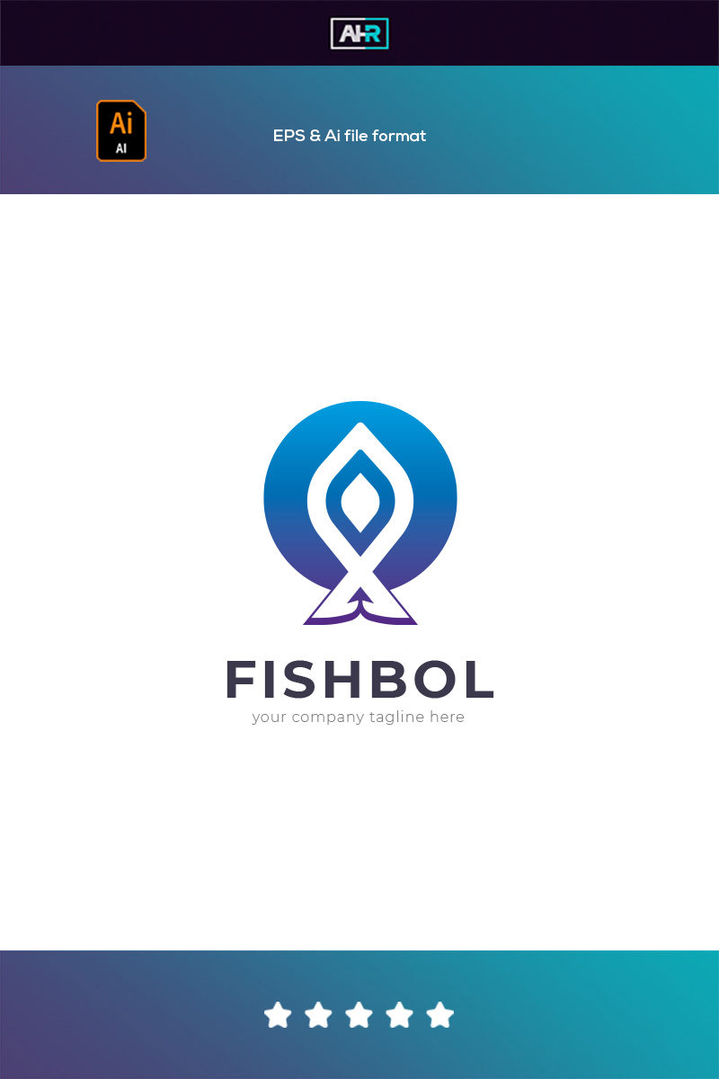 Fishbol Fish Logo Template