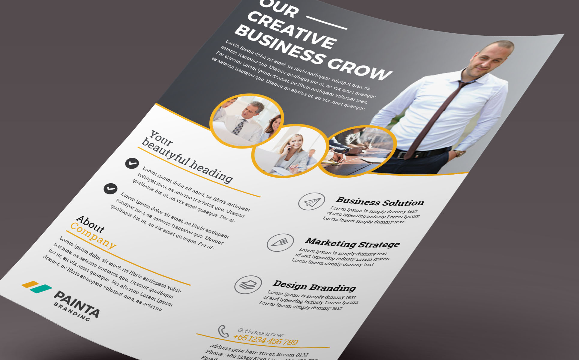Business grow Flyer Template - Corporate Identity Template