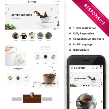 Cafe Coffee OpenCart Templates 80138