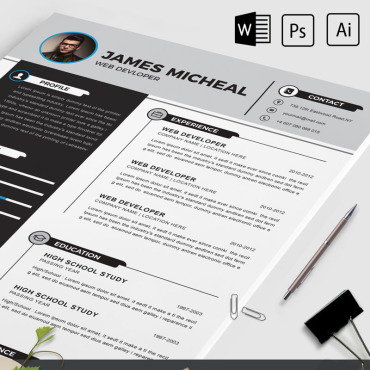 Page A4 Resume Templates 80330