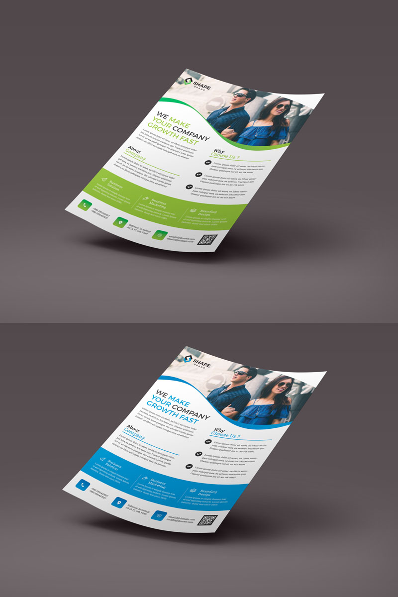 Shape Band - Company  Flyer - - Corporate Identity Template