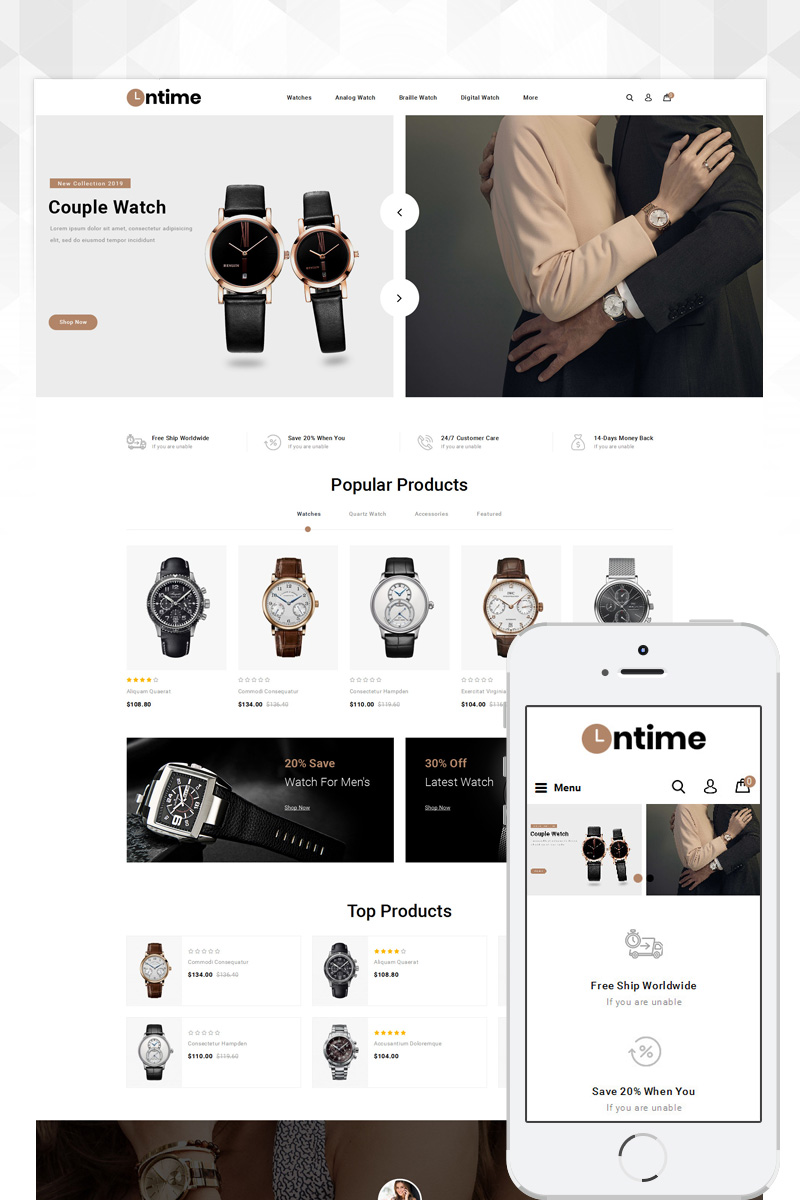 OnTime - Watch Store OpenCart Template