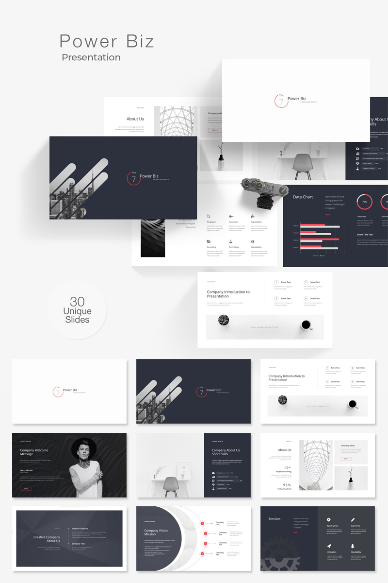 Power Biz Presentation PowerPoint template