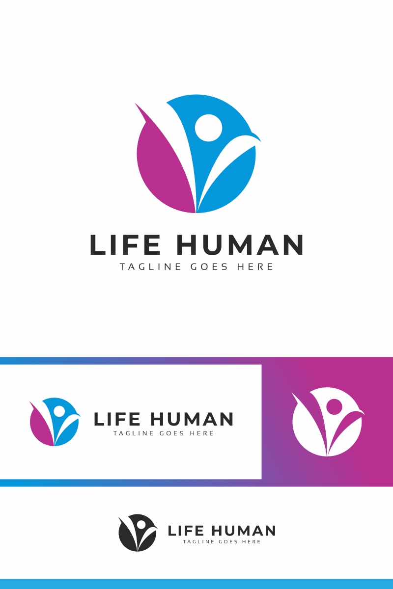 Life Human Logo Template