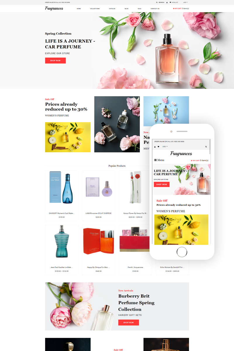 Fragrances - Cosmetics Store eCommerce Clean Shopify Theme