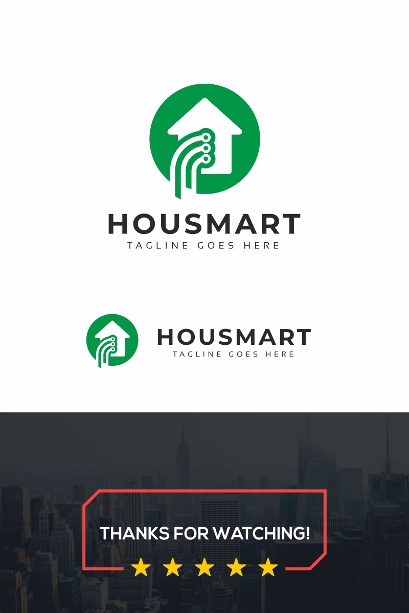Smart Tech Home Logo Template